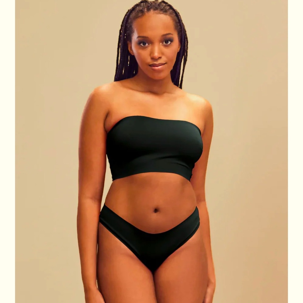 One With Swim Black Bandeau Bikini Top